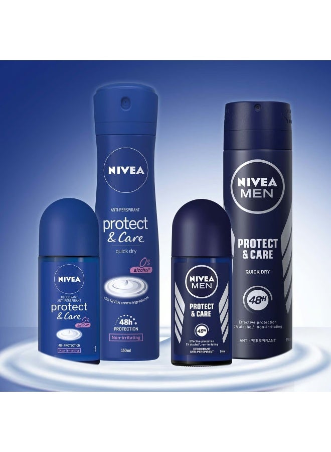 Nivea Men Protect & Care Deodorant Anti-Transpirant 48H Roll-On 50 ml - Image 3